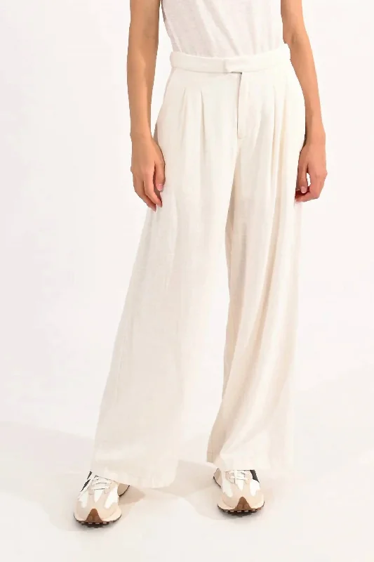 Cate Wide Leg Pants In Ivory