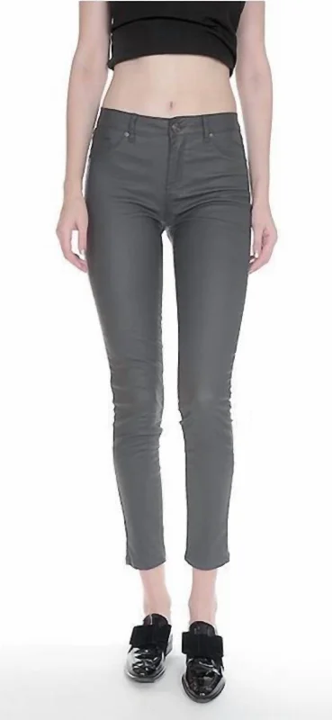 Cheri Coated Skinny Jeans In Grey