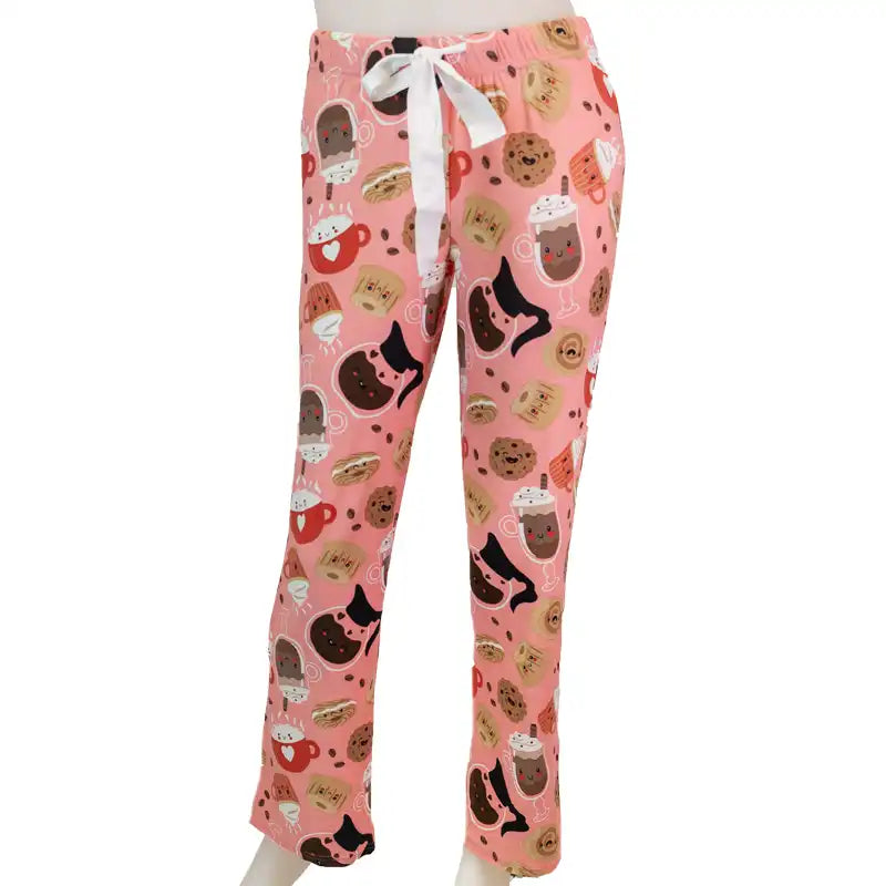 DKR Women's Coral Coffee Sleep Pants