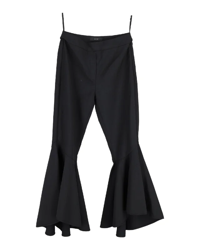 Ellery Flared Trousers in Black Polyester