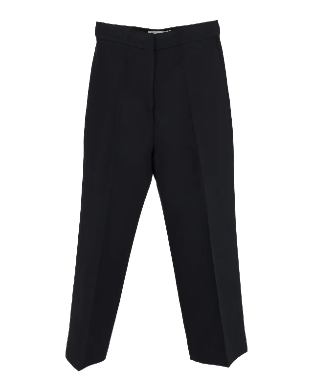 Fendi Straight Leg Trousers in Black Cotton