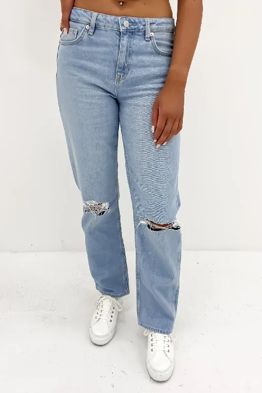 Mid Vintage Straight Jean Theoretical Blue