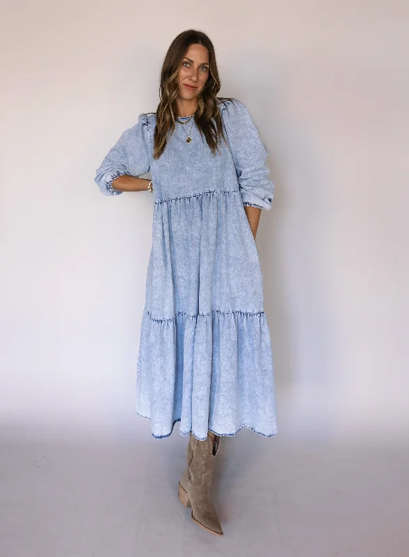 Ari Acid Washed Denim Dress