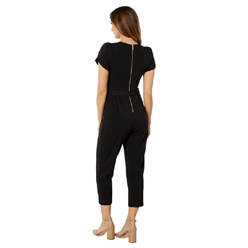 Calvin Klein Women's Tie Waist Jumpsuit Black Size 12