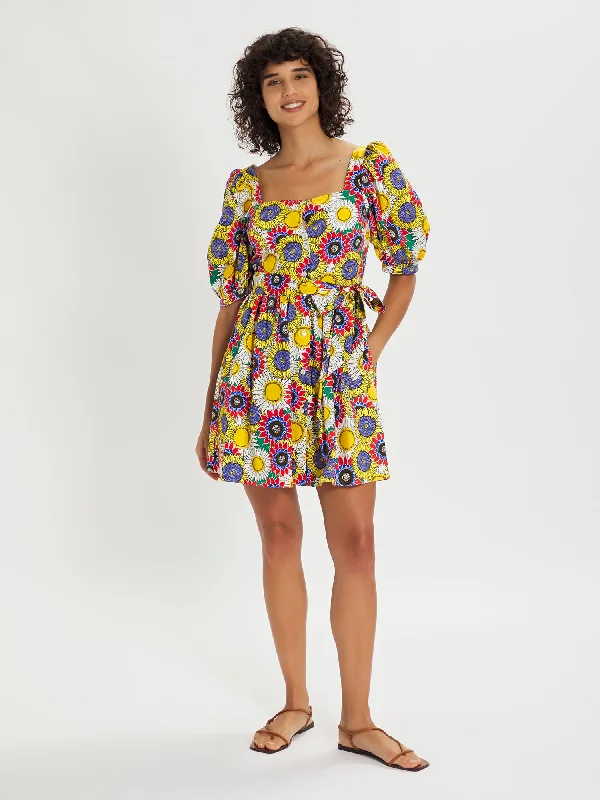 Dominique Floral Cotton Summer Mini Dress