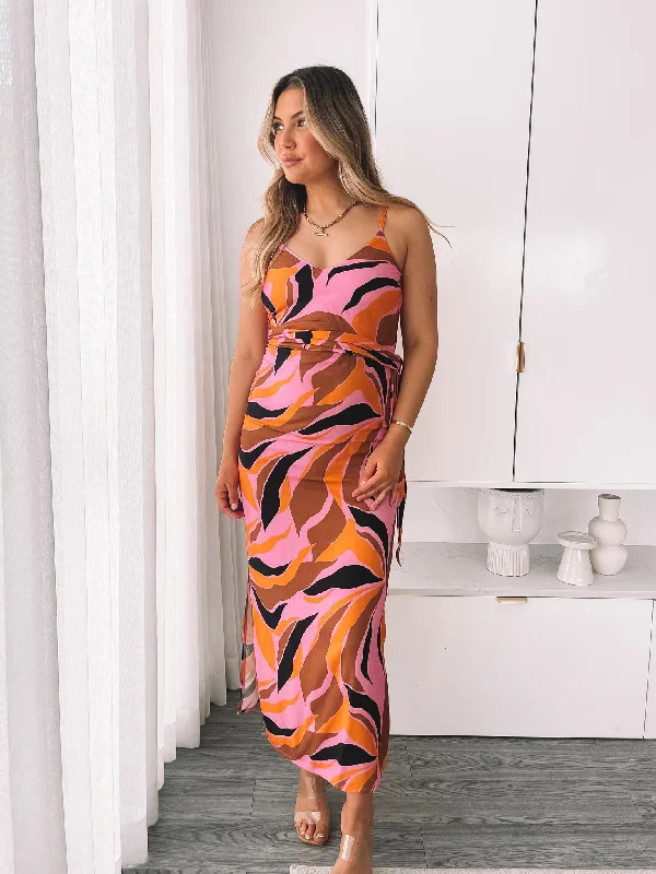 Laguna Dress - Pink Abstract