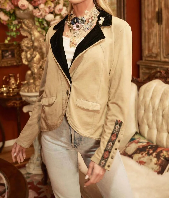 Colonel Jacket In Obsidian (Cream)