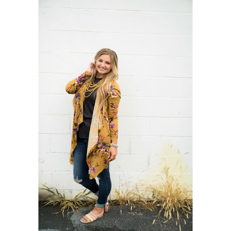 Floral Waterfall Cardigan