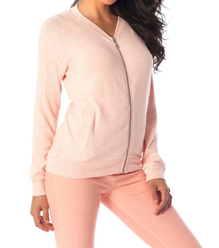 Jamie Kashmira Bomber Jacket In Peach