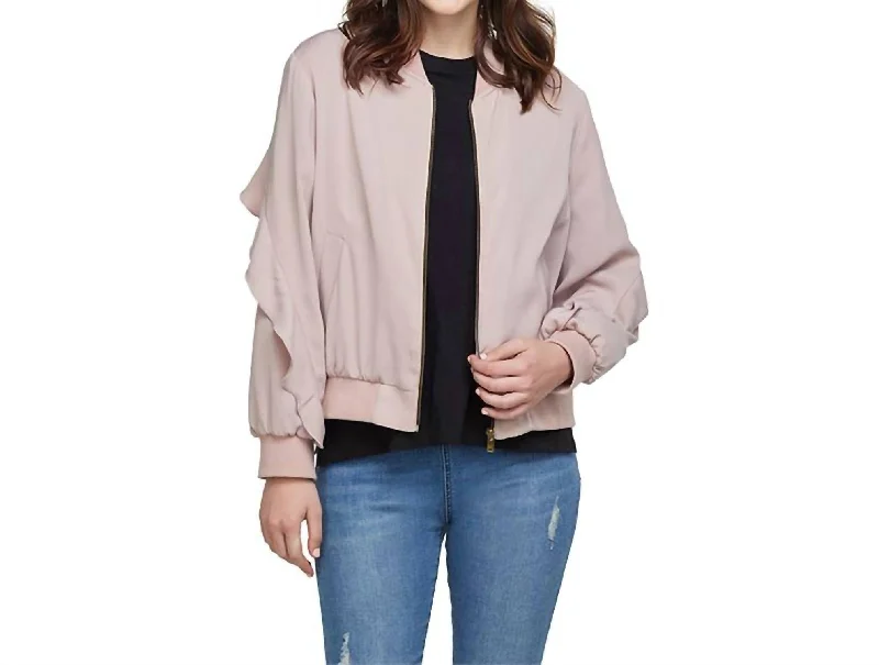 Nolan Bomber Jacket In Blush