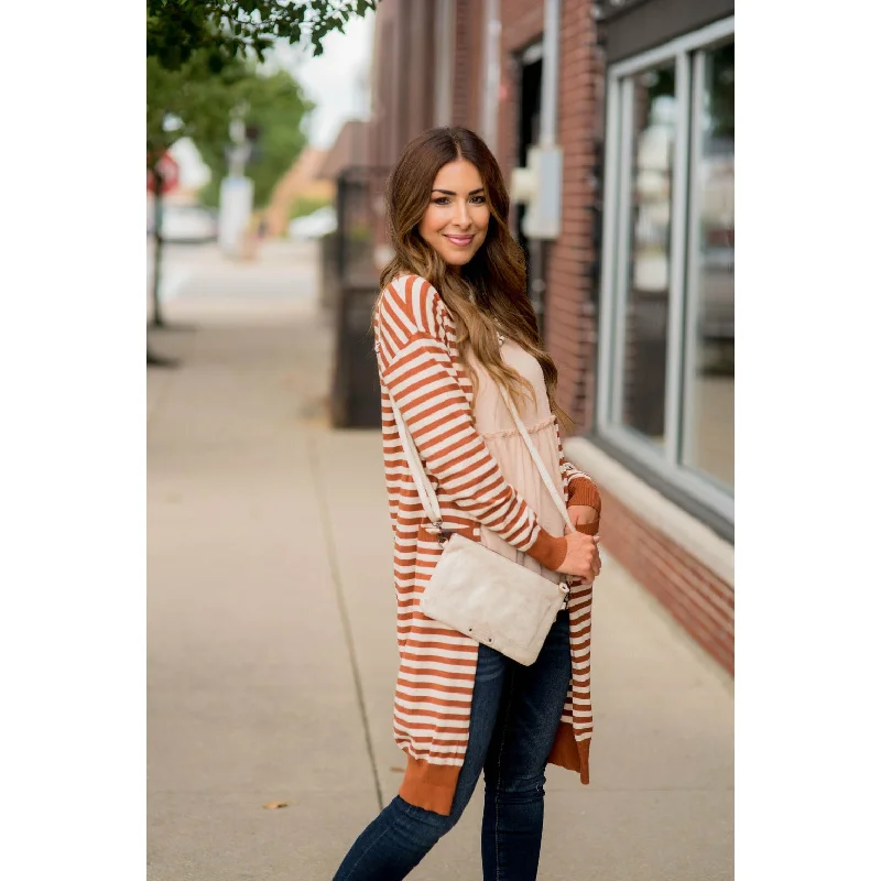 Striped So Soft Tunic Cardigan