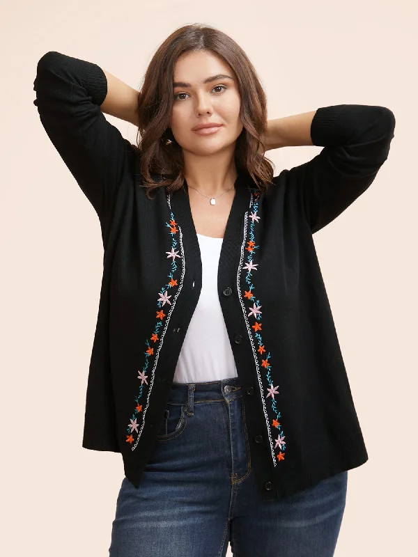 Supersoft Essentials Floral Embroidered Cardigan