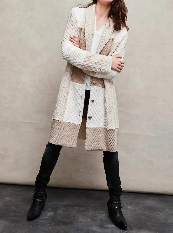 Sweater Coat In Cream